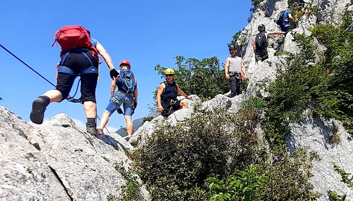 Stau im Klettersteig | © Ralf Naumann