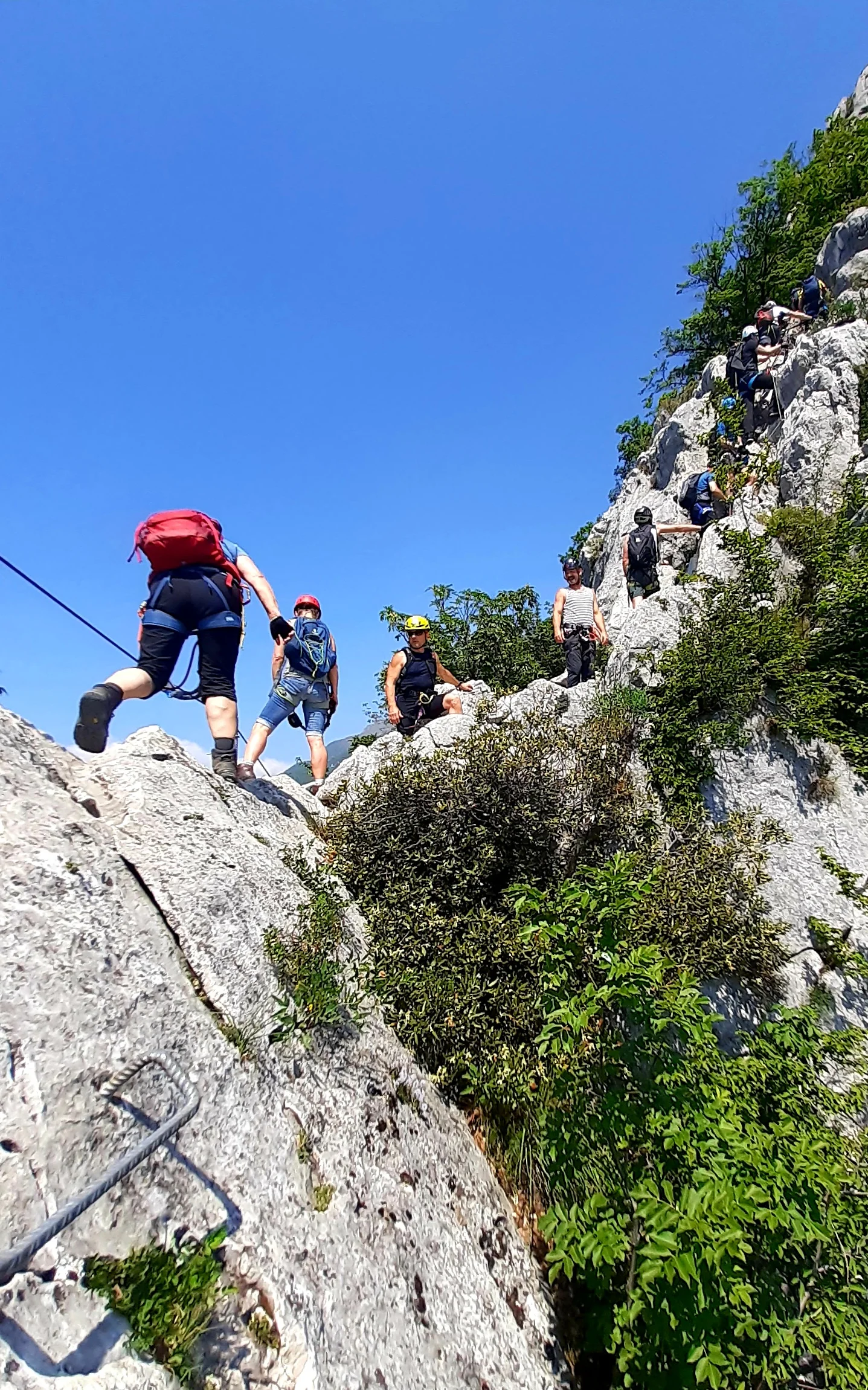 Stau im Klettersteig | © Ralf Naumann