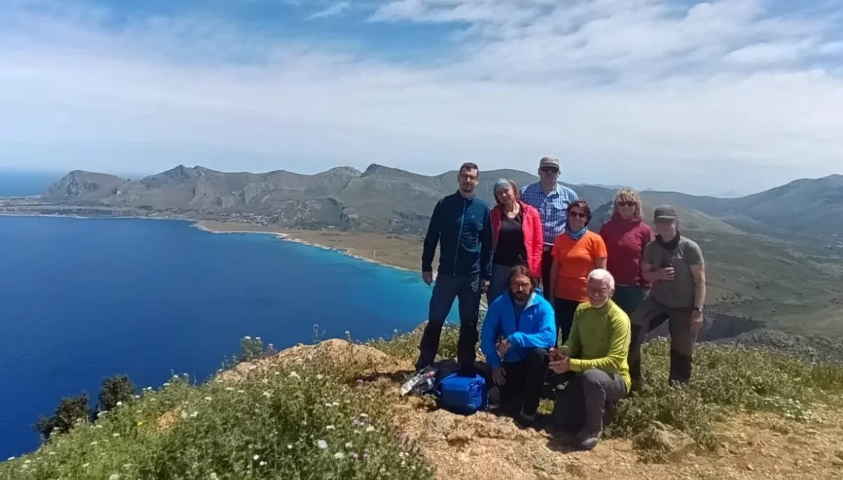 Die Gruppe auf dem Gipfel des Monte Cofano | © Unbekannt