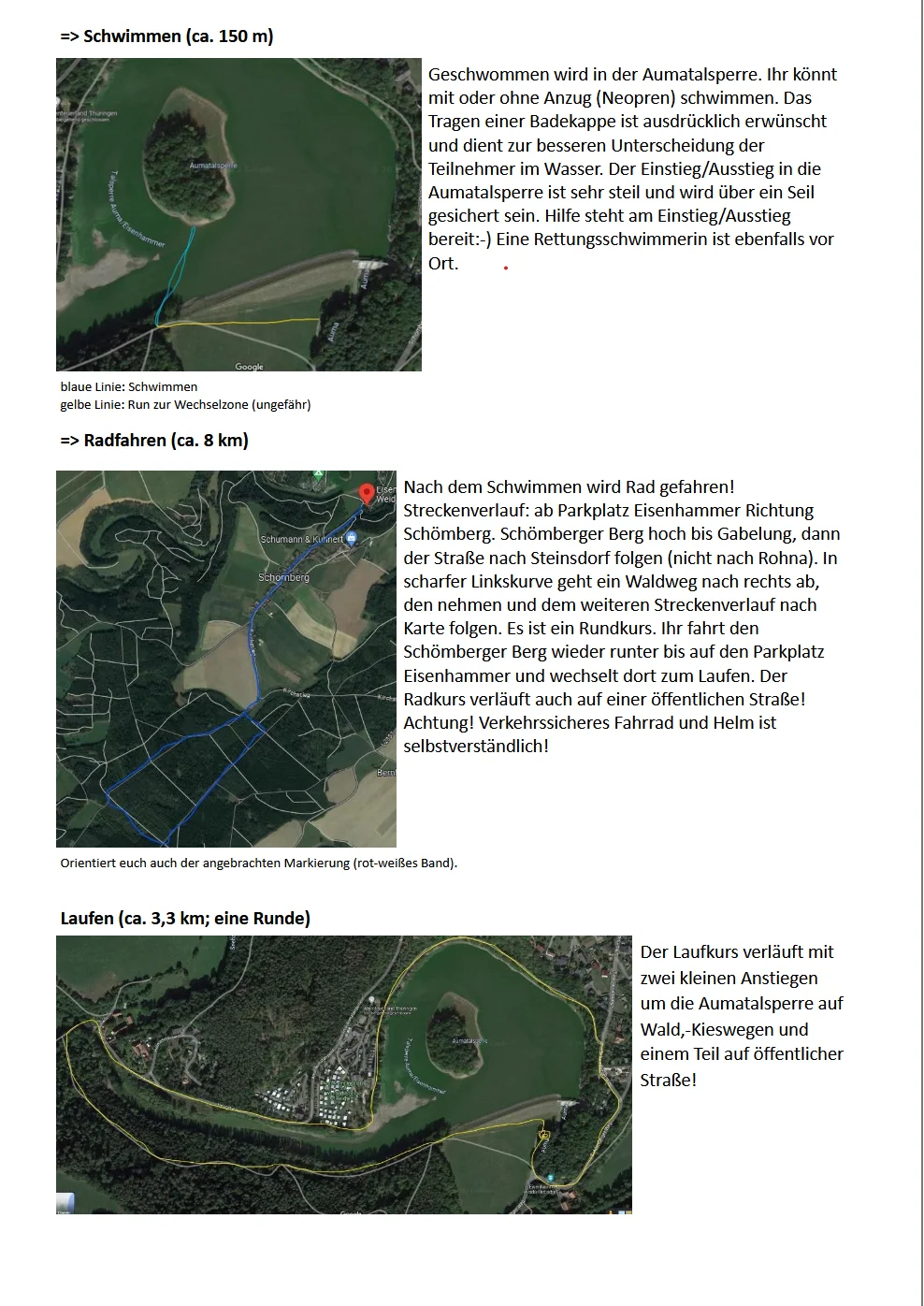 Strecke Triathlon | © Beate Malinowsky