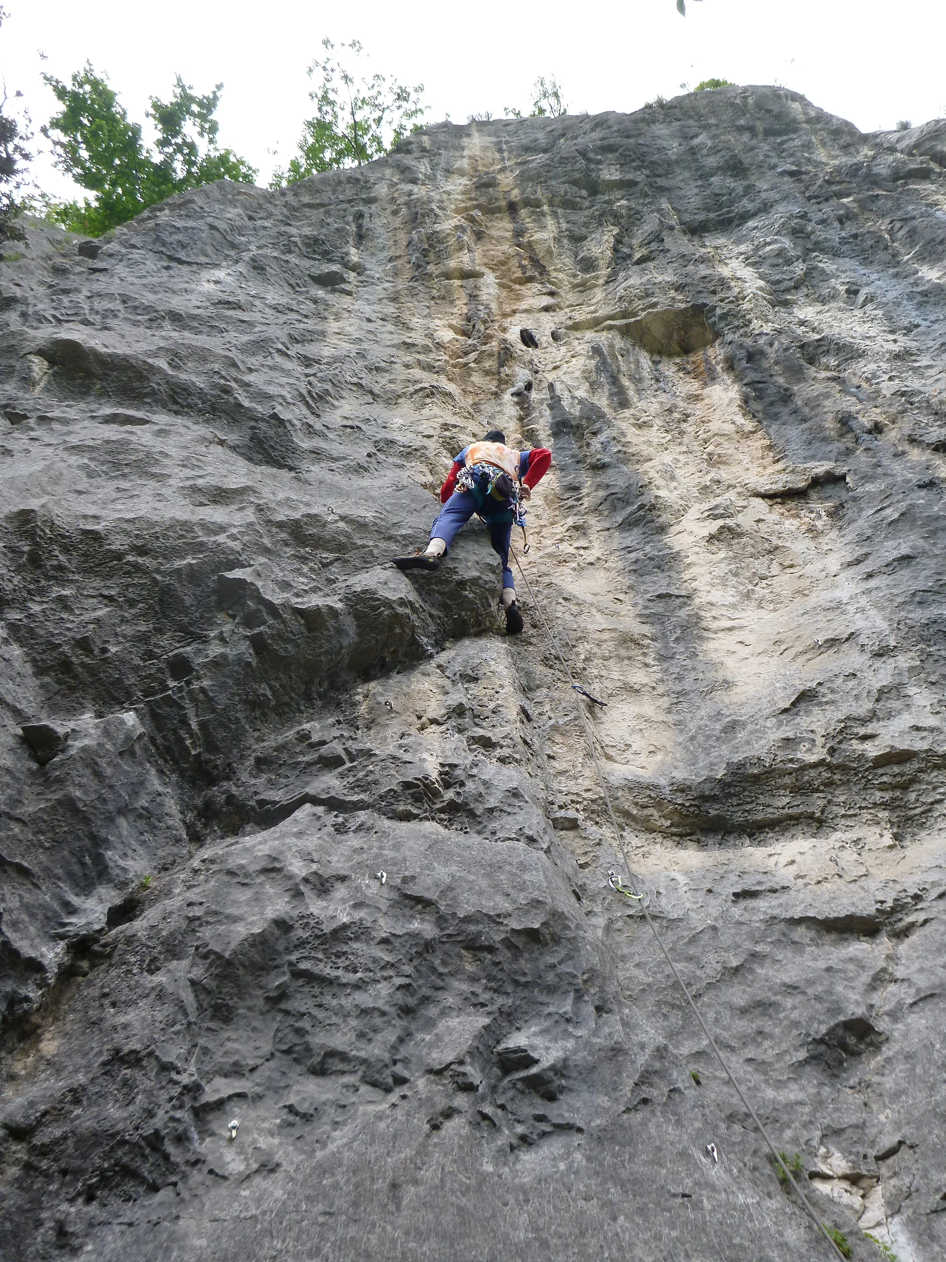 Kletterer in steiler Wand | © Jens Glockner + H.-H. Hempel