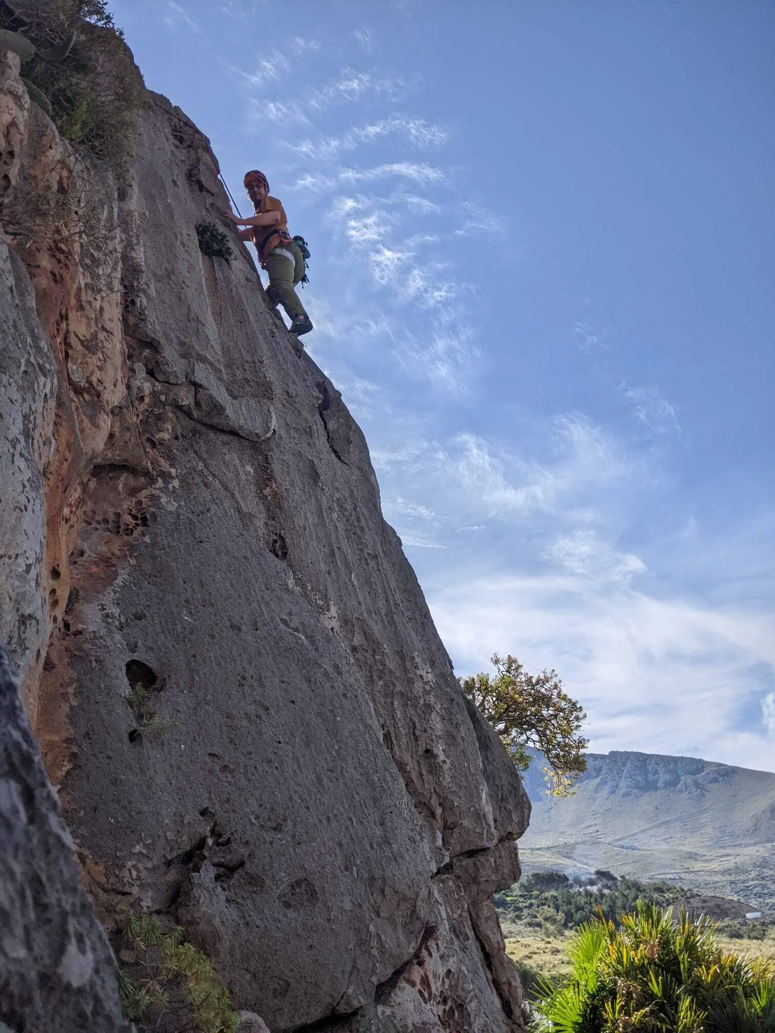 Abb. 3: Gregor am Einstieg von "Up and down" (5b) | © Tobias Reinhold