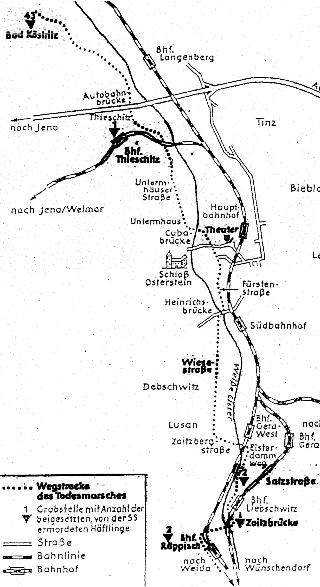 Wegstrecke des Todesmarsches | © Gabriele Henne