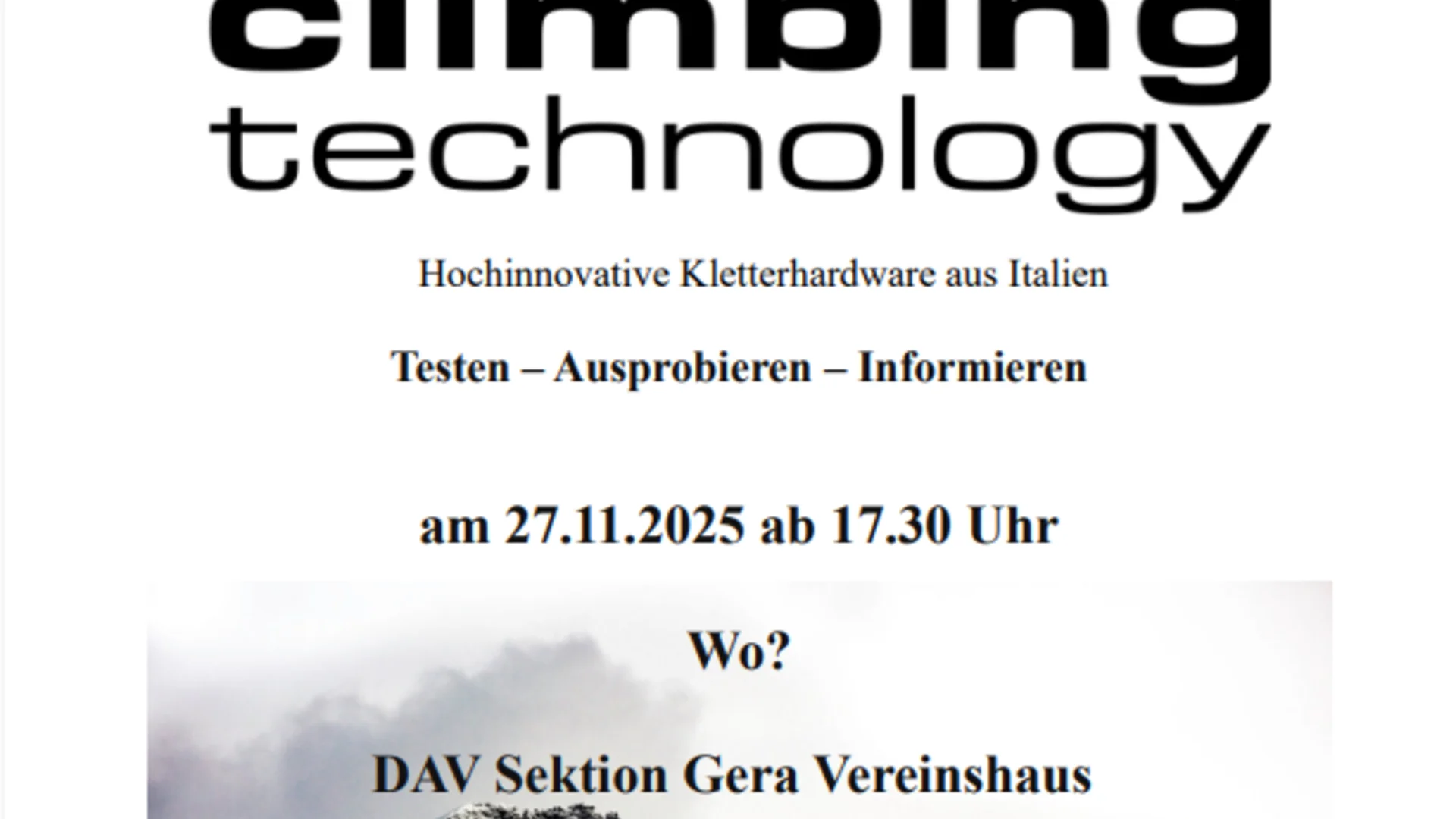 CT-Klettermaterial Vortrag | © climbing technology