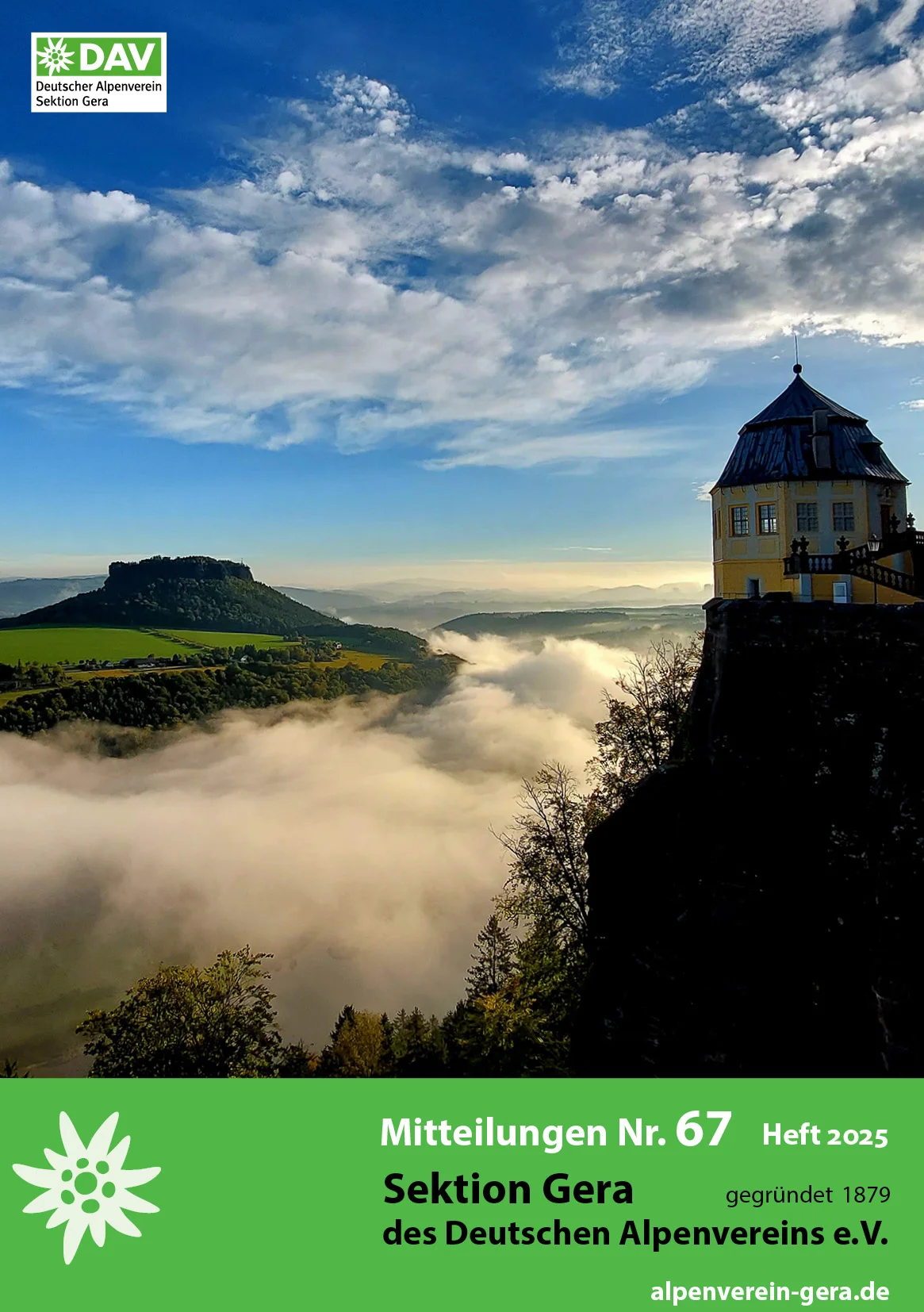 Cover des Mitteilungsheftes 67 - 2024 des DAV Gera.  | © DAV Gera